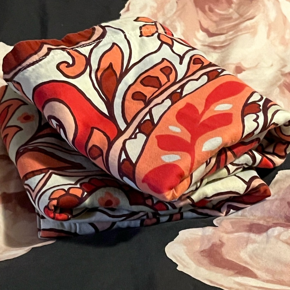 Bella Luxx ~ Red and Orange Pillow Shams~2~Cotton